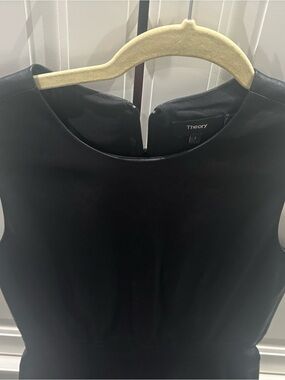 Theory Black Sleeveless Sheath Dress